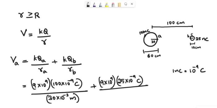 The figure shows two uniformly charged spheres.